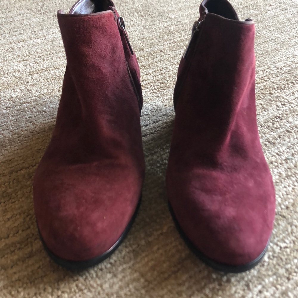 Sam Edelman Maroon Suede Booties